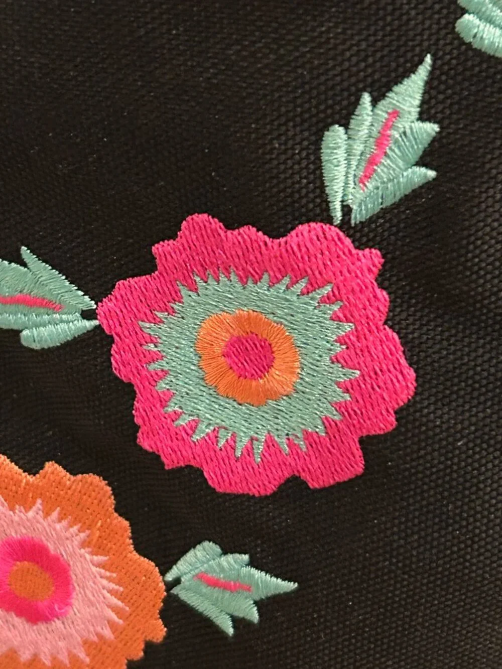 Jansport Trans Black Embroidered Floral Backpack